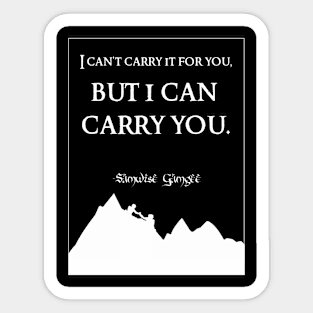 I Can Carry You Tolkien Logo Sticker
